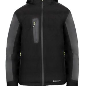 Padded Rain Jacket Black and Grey